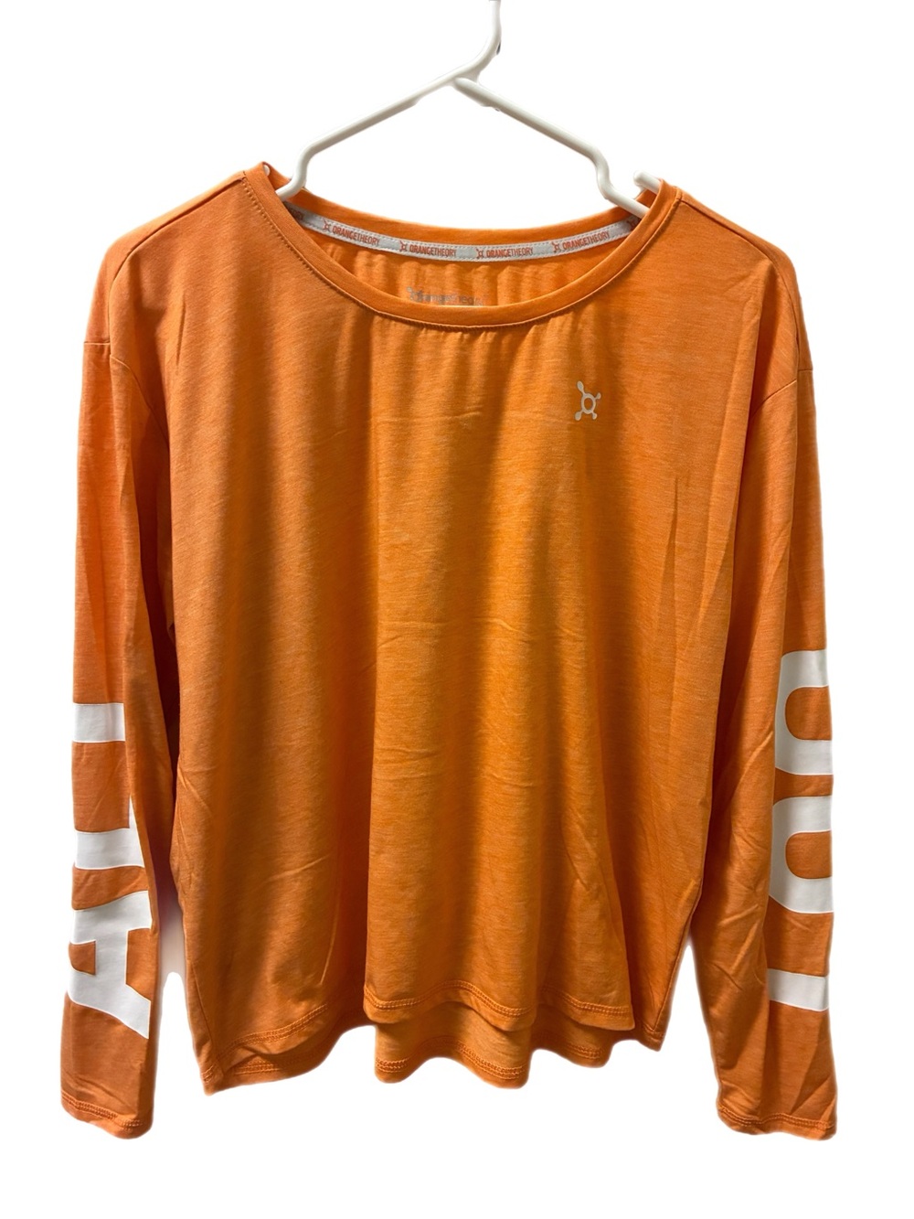 Orangetheory Women’s Bright Orange Logo Tee Activewear Fitness Gym Size M